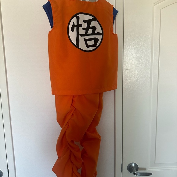 Child’s  Dragonball Z Costume Size Medium. Comes w/shoe covers, wig & waist band - Picture 2 of 7